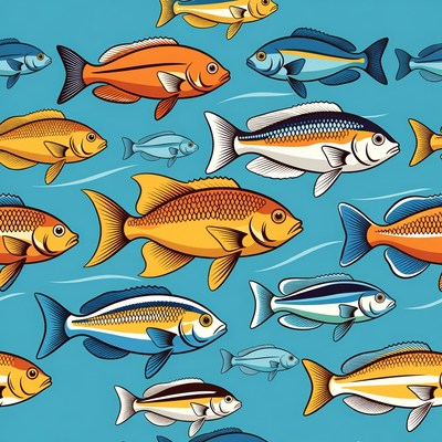 Colorful Tropical Fish Pattern