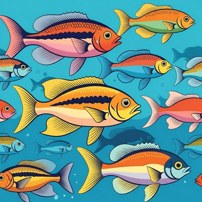 Colorful Tropical Fish Illustration