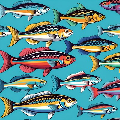 Colorful tropical fish illustration