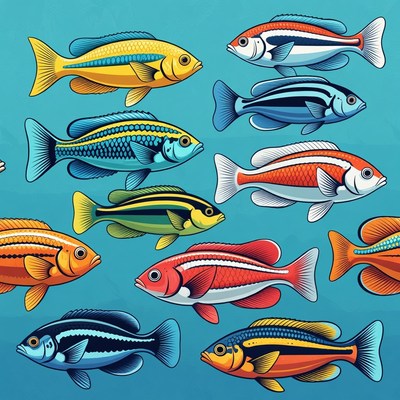 Colorful Tropical Fish Illustration