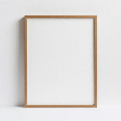 Wooden Frame with White Blank