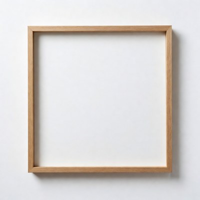 Empty Wooden Picture Frame