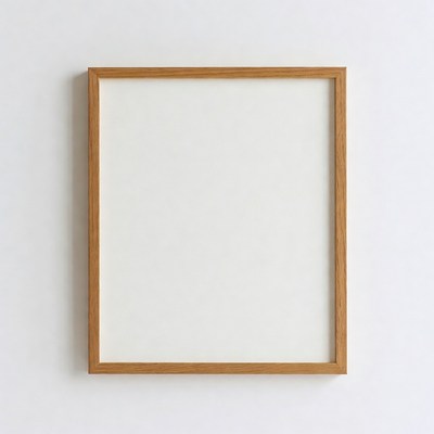 Empty Wooden Picture Frame