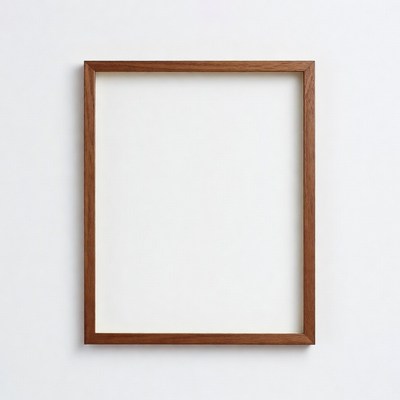 Empty Walnut Wood Picture Frame