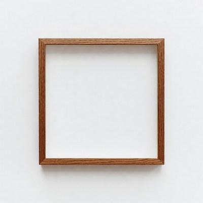 Empty Wooden Picture Frame