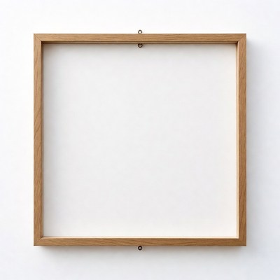 Empty Oak Wood Picture Frame