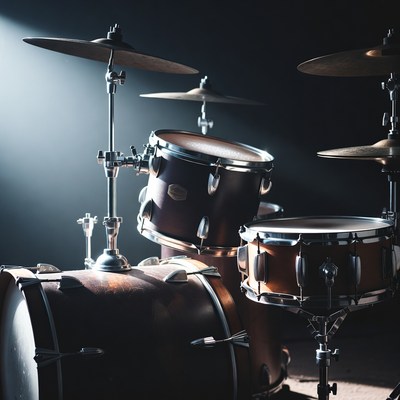 Drum Set in Spotlight