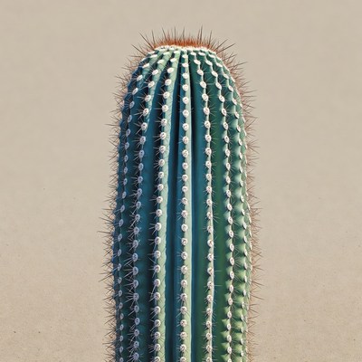 Tall Blue-Green Cactus Plant
