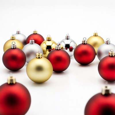 Red Gold Silver Christmas Ornaments