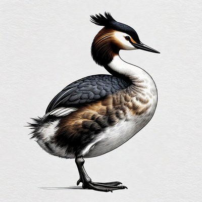 Great Crested Grebe illustration