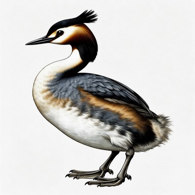 Great Crested Grebe illustration
