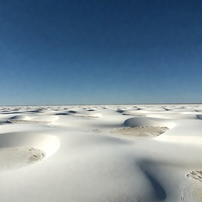 Vast White Sand Dunes Landscape