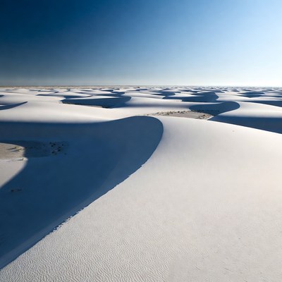 Vast White Sand Dunes Landscape