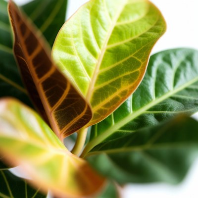 Vibrant Philodendron Leaves Closeup
