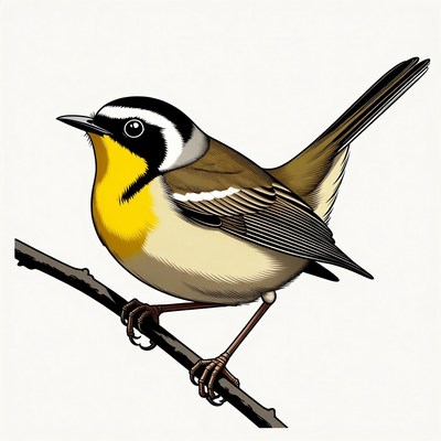 Yellow-rumped Warbler on branch