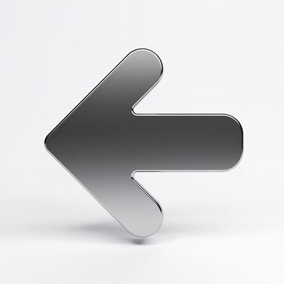 Shiny Silver Left Arrow
