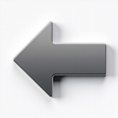 3D Gray Left Arrow