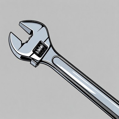 Adjustable Wrench Illustration