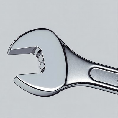 Shiny Adjustable Wrench Isolated