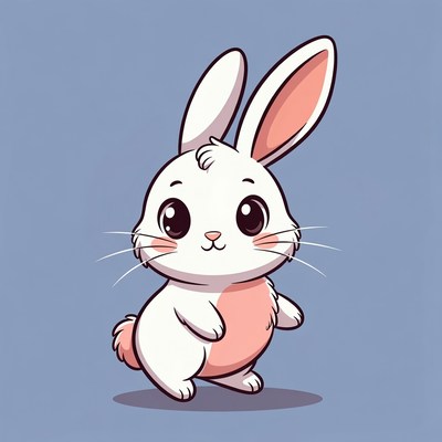 Cute white bunny illustration