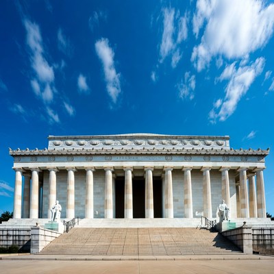 Lincoln Memorial with blue sky