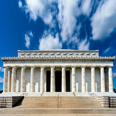 Lincoln Memorial with blue sky