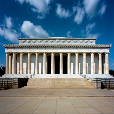 Lincoln Memorial under blue sky