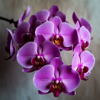 Purple Orchid Flowers Bouquet