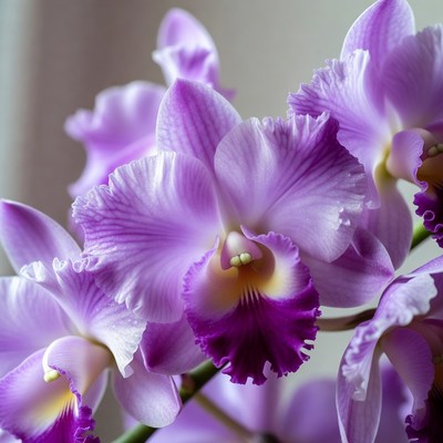 Purple Orchid Flowers Blooming