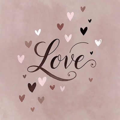 Love Text with Hearts