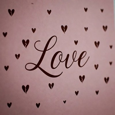 Broken Hearts Around Love Text