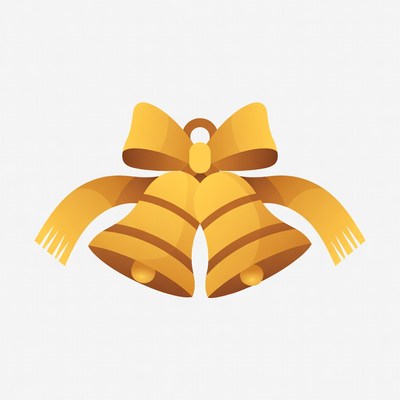 Golden Bells with Bow