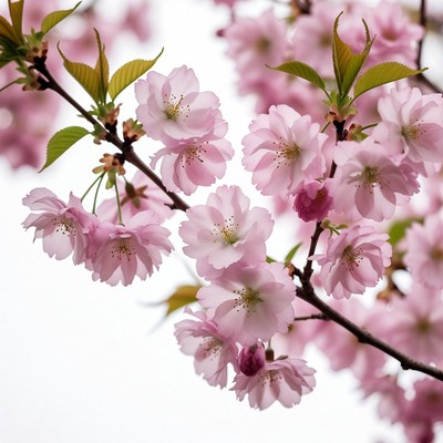 Pink Cherry Blossom Branches
