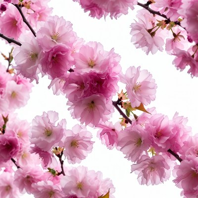Pink Cherry Blossom Branches