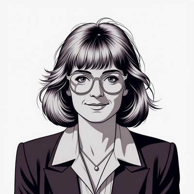 Woman with glasses in suit
