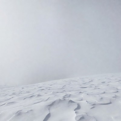 Snowy hill with fresh powder