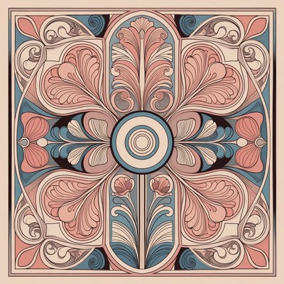 Art Nouveau Floral Pattern Design
