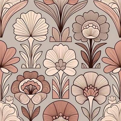Art Deco Floral Pattern