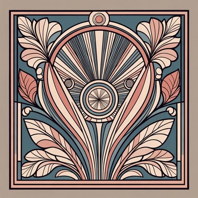 Art Nouveau Floral Ornament Design