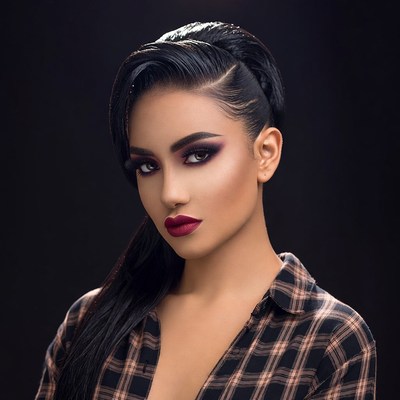 Beautiful woman with braided hair