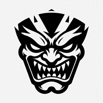 Fierce Oni Demon Mask