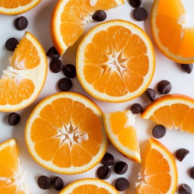 Oranges with Chocolate Chips
