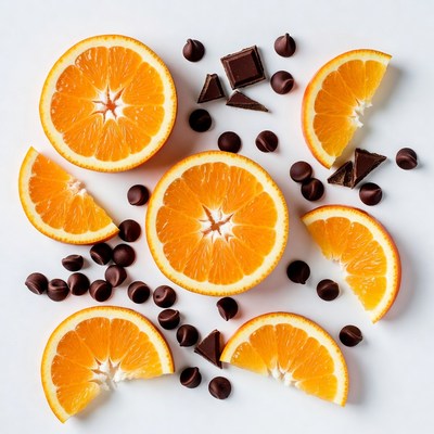Orange Slices with Chocolate Chips
