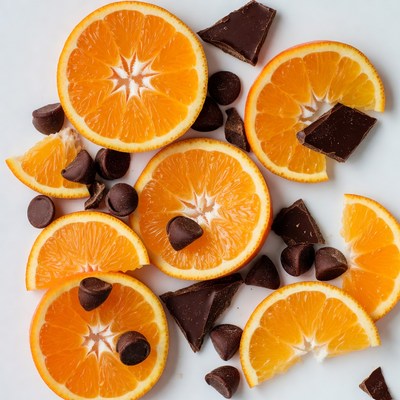 Orange Slices with Chocolate Pieces
