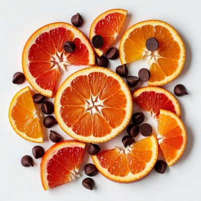 Orange Slices with Chocolate Chips