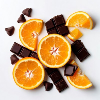 Orange Slices with Chocolate Pieces