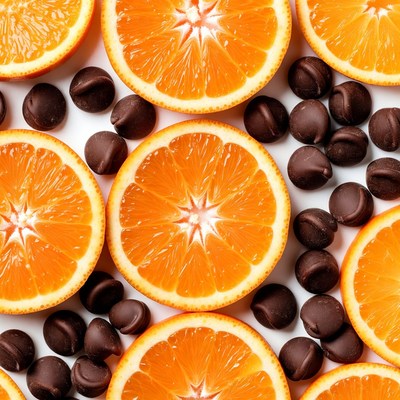Orange Slices with Chocolate Chips