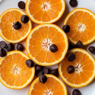 Orange Slices with Chocolate Chips
