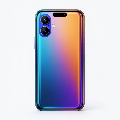 Rainbow Gradient iPhone Back View