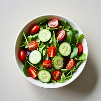 Fresh Tomato Cucumber Salad Bowl